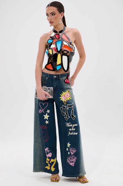 MASTERPIECE OPEN BACK HALTER TOP