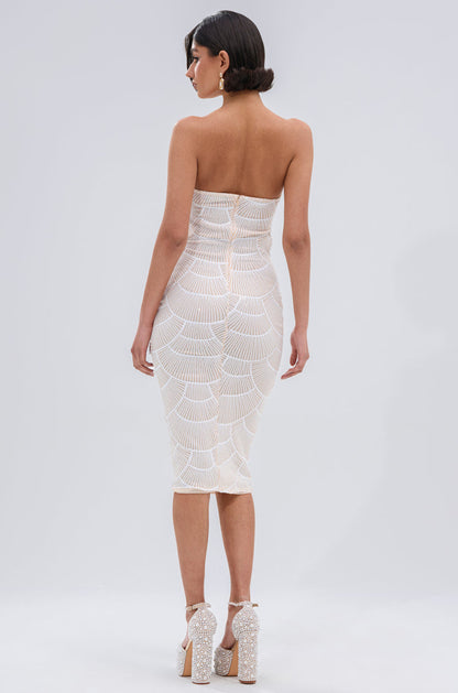 PRINCESS TREATMENT PEARL MIDI DRESS