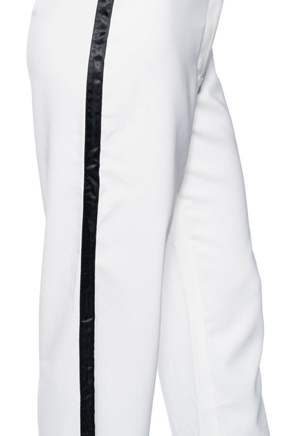 LANTIS WHITE TROUSER WITH RIBBON SEAM