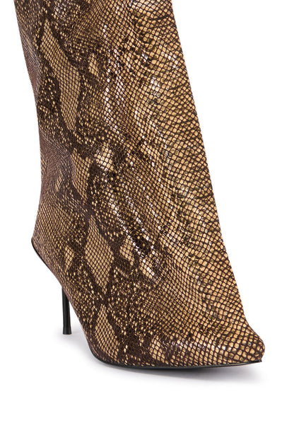 AZALEA WANG COUTURE CRAZY SNAKE BOOT