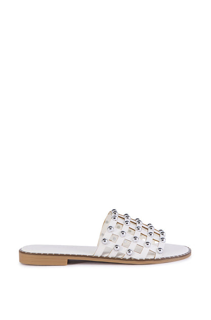 AZALEA WANG DOWE CAGED SANDAL IN WHITE
