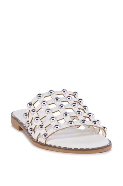 AZALEA WANG DOWE CAGED SANDAL IN WHITE