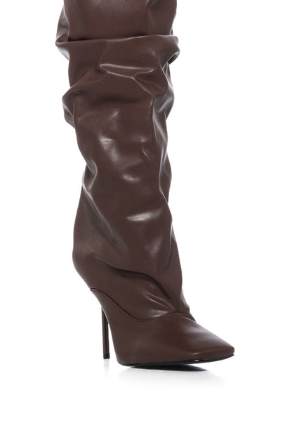 AZALEA WANG LYCHEE BROWN SLOUCH BOOT