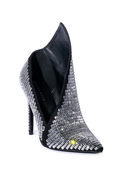 AZALEA WANG EVELYN STILETTO BOOT IN SILVER