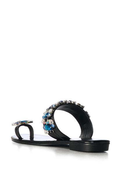 AZALEA WANG WHIMSEY BLUE RHINESTONE SANDAL