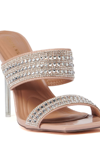 AZALEA WANG YONAH NUDE RHINESTONE SANDAL