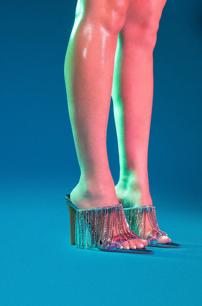 AZALEA WANG ZENNI MULTI DIAMOND DRAPE SANDAL