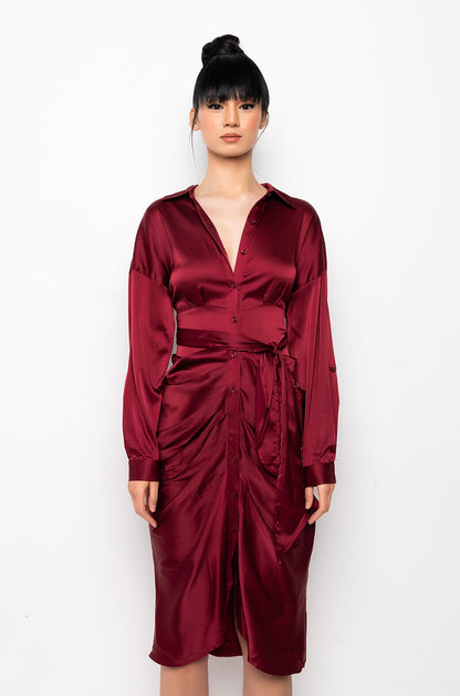 BABY COME BACK MAXI BUTTON UP MINI DRESS