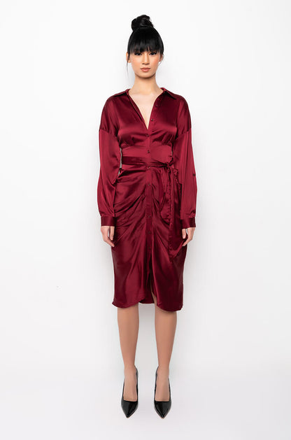 BABY COME BACK MAXI BUTTON UP MINI DRESS