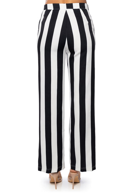 DEETZ STRIPE WIDE LEG TROUSER