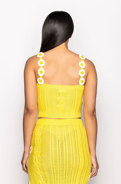 DESTINATION PARADISE DAISY CROCHET CROP TOP