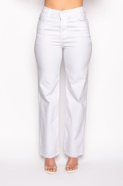 DIAMOND HEART WIDE LEG JEANS