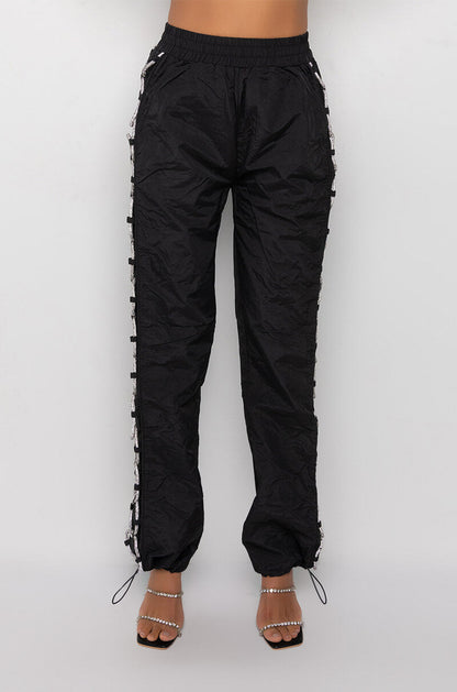 DIAMOND LACE UP TRACK PANT