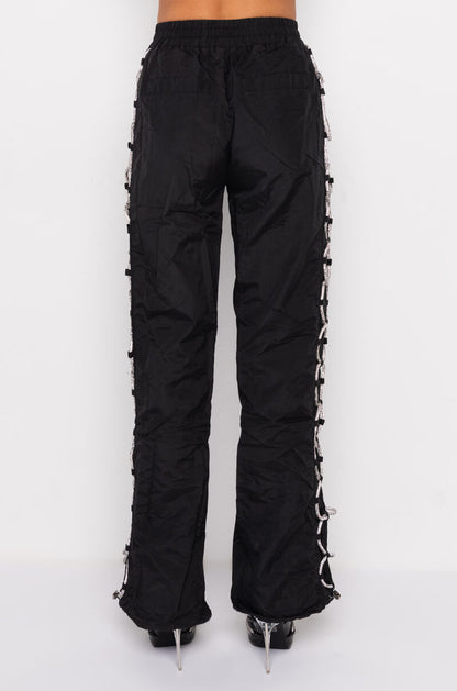 DIAMOND LACE UP TRACK PANT
