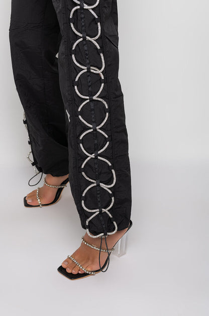 DIAMOND LACE UP TRACK PANT