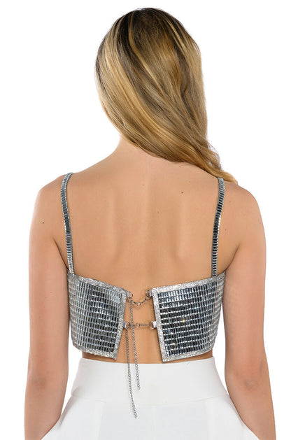 DISCO BALL MIRROR BRALETTE