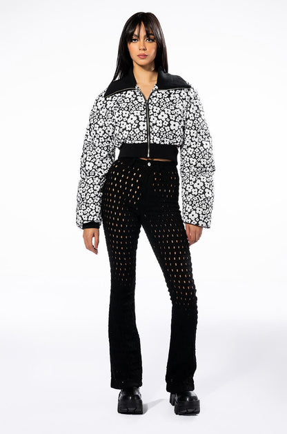 DITZY DAISY CROP PUFFER