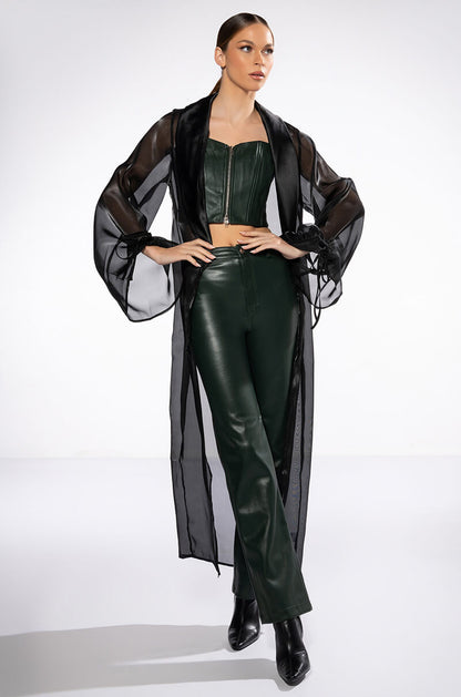 FOR ONCE MESH LONG DUSTER