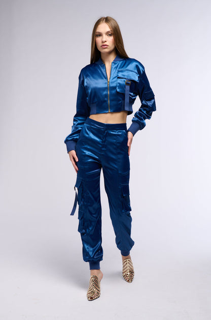 FOR THE THRILL OF IT SATIN JOGGER