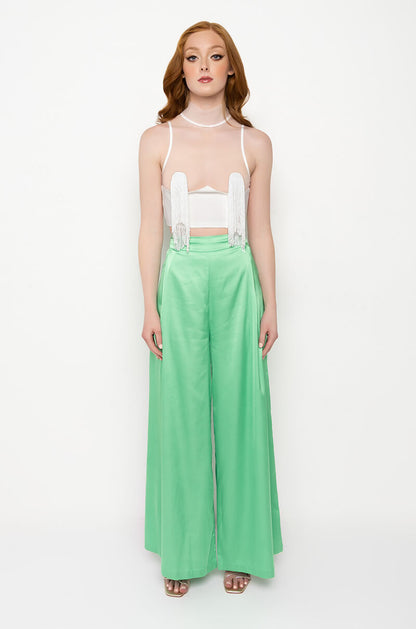 FREE THE TASSEL CROPPED MOCK NECK TANK