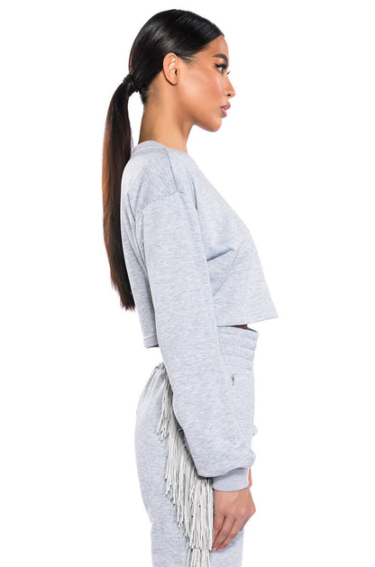 FRINGE ALL THE WAY SWEATSHIRT