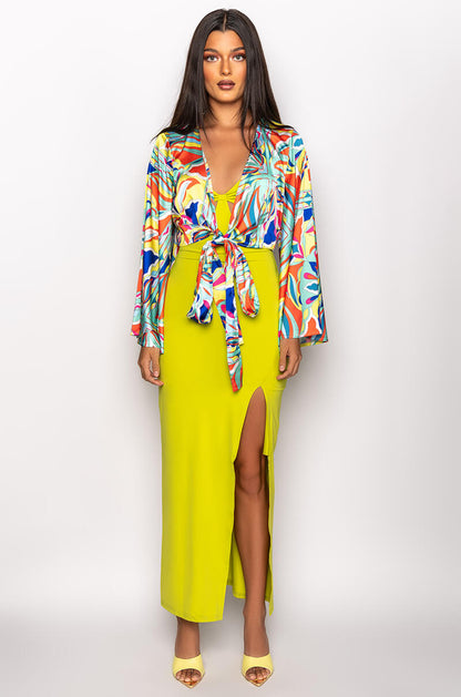 FUN IN THE SUN SATIN BLOUSE