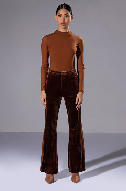 GABRIELLE VELVET FLARE TROUSER