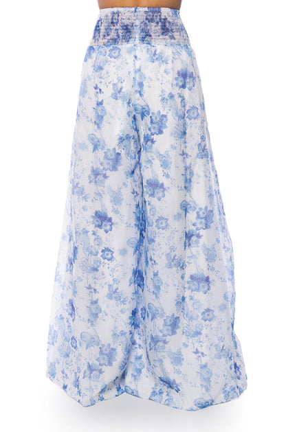 GARDENIA SATIN PALAZZO PANT