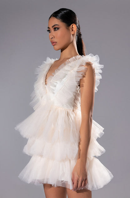 IN THE GARDEN TULLE MINI DRESS