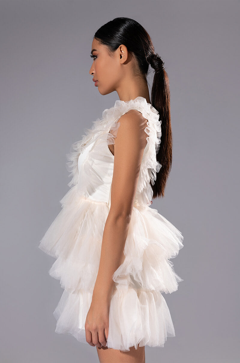 IN THE GARDEN TULLE MINI DRESS