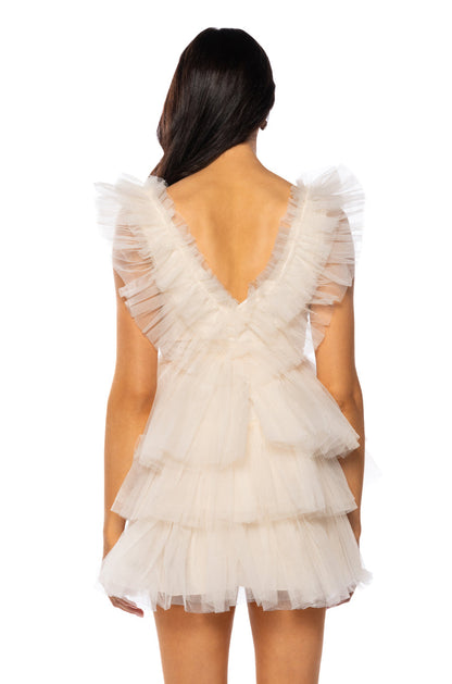 IN THE GARDEN TULLE MINI DRESS