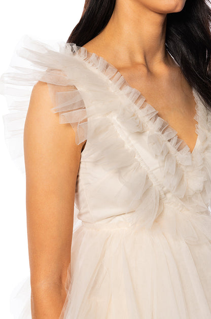 IN THE GARDEN TULLE MINI DRESS