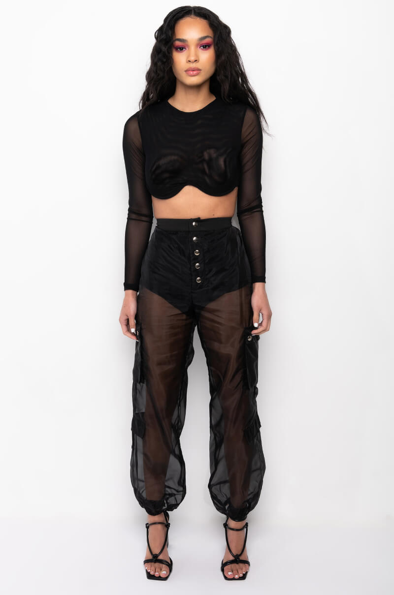 INCOGNITO SHEER CARGO JOGGER