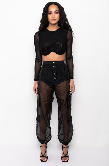 INCOGNITO SHEER CARGO JOGGER