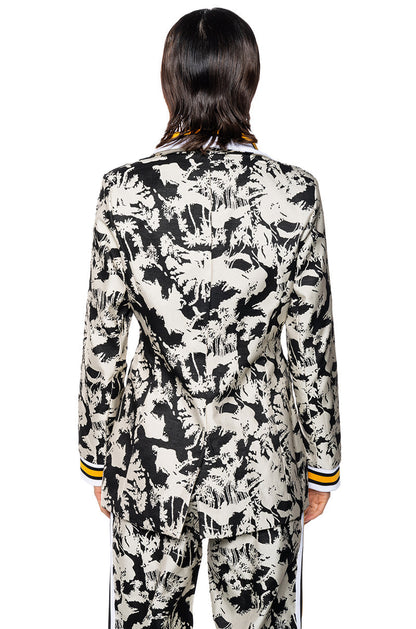 INDIFFERENT RIB TRIM BLAZER JACKET