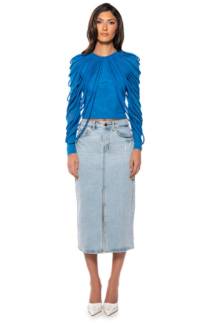 INTO THE BLUE ROPE DETAIL TOP