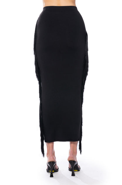 IRMA FRINGE MAXI SKIRT