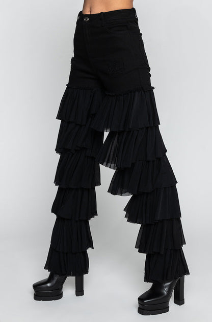 KYLIE HIGH RISE RUFFLES JEANS