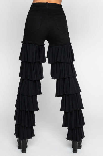 KYLIE HIGH RISE RUFFLES JEANS