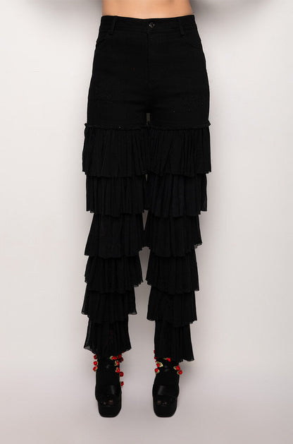 KYLIE HIGH RISE RUFFLES JEANS