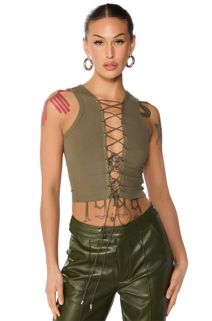 LAYNE LACE UP TANK