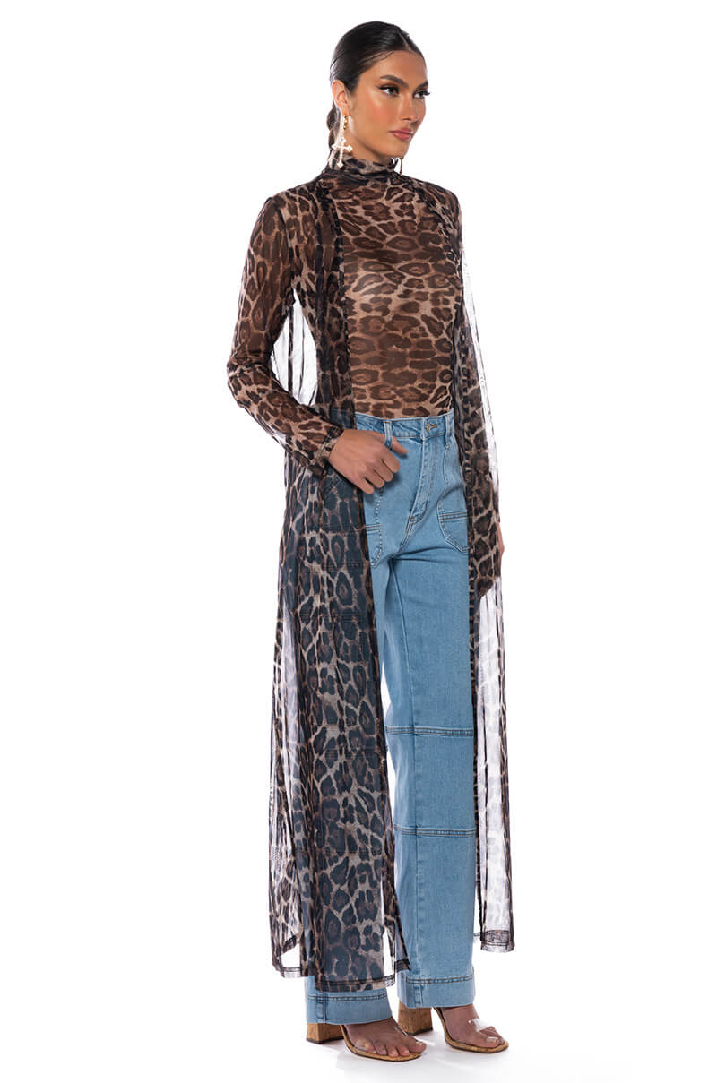 LEO SLEEVELESS MESH BODYSUIT