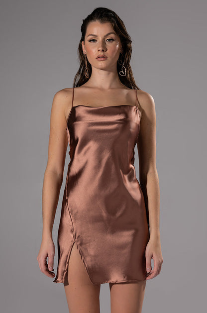 LET IT BE SIMPLE CROSS BACK MINI DRESS