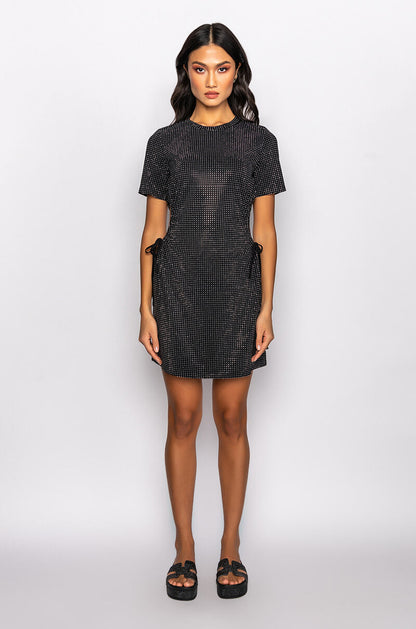 LEVEL UP T SHIRT DRESS WITH SIDE CUT OUT