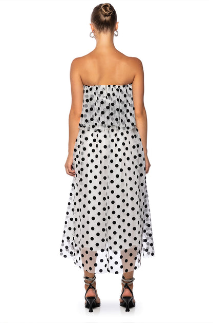 LIFE LIKE A MOVIE STRAPLESS MAXI DRESS