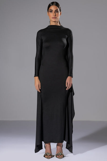 LIKE A STATUE BUTTERFLY SLEEVE MAXI DRESS