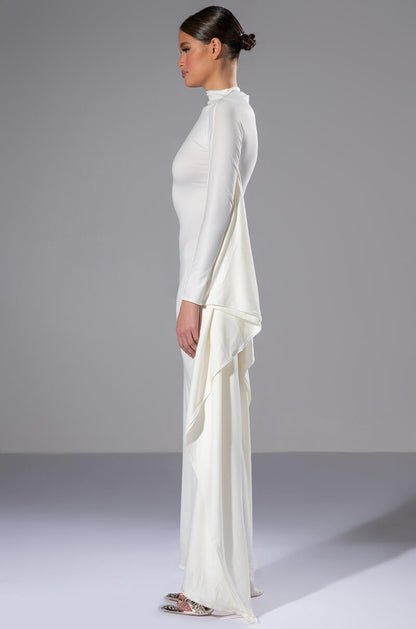 LIKE A STATUE BUTTERFLY SLEEVE MAXI DRESS