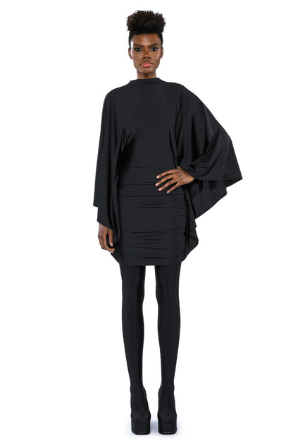 LIKE A STATUE BUTTERFLY SLEEVE MINI DRESS