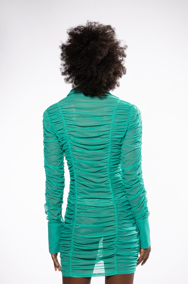 LIMELIGHT TEXTURED LONG SLEEVE DRESS
