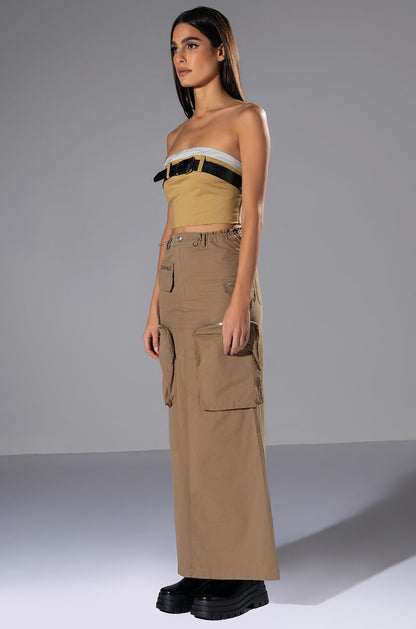 LIMITED VIBE CARGO MAXI SKIRT